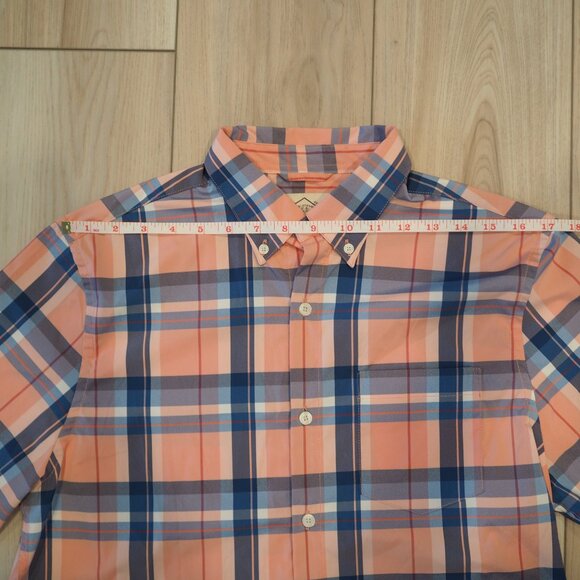 St John's Bay Men's Plaid Button-Down Shirt - Pink and Blue sz Small Classic Fit - Picture 6 of 10